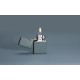 Зажигалка ZIPPO Classic с покрытием Flat Grey, латунь/сталь, серая, матовая, 38x13x57 мм
