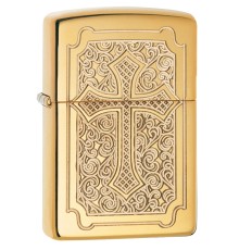 Зажигалка ZIPPO Armor™ с покрытием High Polish Brass, латунь/сталь, золотистая, 38x13x57 мм