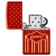 Зажигалка ZIPPO с покрытием Metallic Red, латунь/сталь, красная, 38x13x57 мм