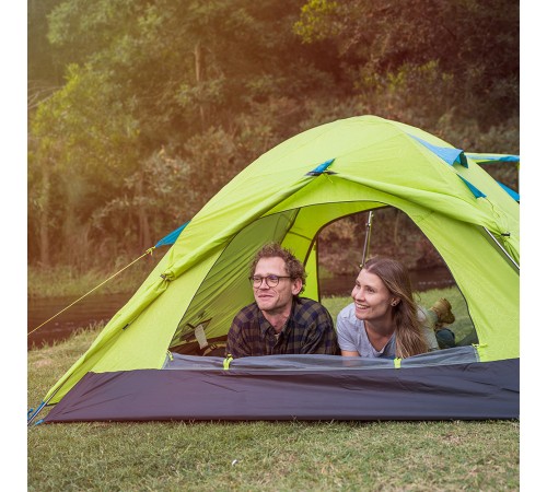 Палатка Naturehike P-Series NH18Z033-P 210T/65D, трехместная, светло-зеленая, 6975641887492