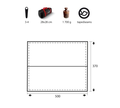 Палатка Trimm Shelters TRACE XL, оливковый 3+1, 50938