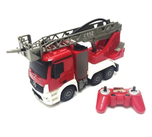 Радиоуправляемая пожарная машина Double Eagle Mercedes-Benz ANTOS 1/26 2.4G брызгает водой RTR