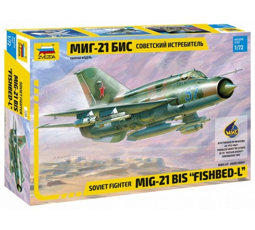 Сборная модель ZVEZDA Советский истребитель МиГ-21БИС, 1/72