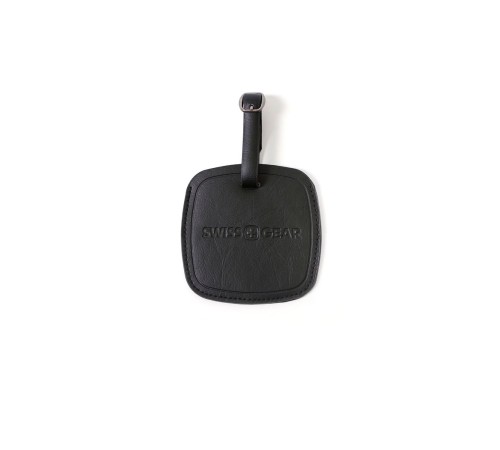 Бирка для багажа SWISSGEAR, черная, ПВХ, 10,5 x 0,4 x 10,5 см