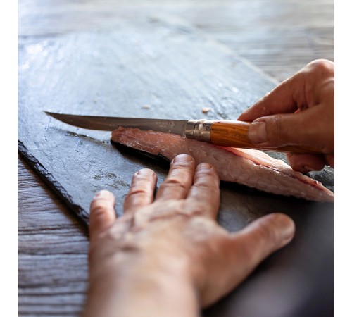 Нож филейный Opinel №12, нержавеющая сталь, рукоять оливковое дерево