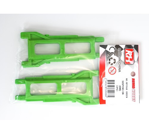Рычаги пластиковые (удлиненные) для Remo Hobby 1/8 8037 (2024г), тюнинг, зеленые