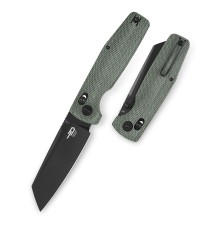 Нож Bestech Slasher сталь D2, рукоять Микарта зеленая