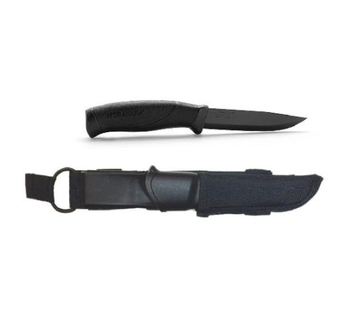 Нож Morakniv Companion Tactical BlackBlade, нержавеющая сталь, черный клинок, 12351