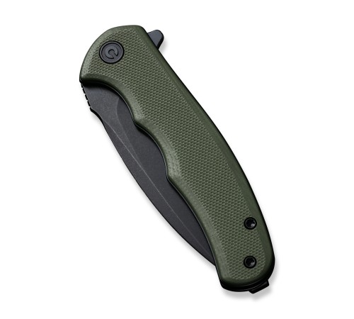 Складной нож CIVIVI Mini Praxis D2 Steel Black Stonewashed OD Handle G10 Green