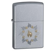 Зажигалка ZIPPO Classic с покрытием Satin Chrome™, латунь/сталь, серебристая, матовая, 36x12x56 мм