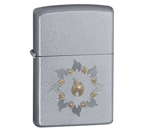 Зажигалка ZIPPO Classic с покрытием Satin Chrome™, латунь/сталь, серебристая, матовая, 36x12x56 мм