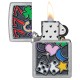 Зажигалка ZIPPO All Luck с покрытием Street Chrome, латунь/сталь, серебристая, 38x13x57 мм