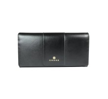 Кошелёк Cross Kelly Wall Black, кожа наппа, гладкая, цвет чёрный, 20 x 11 x 2,5 см