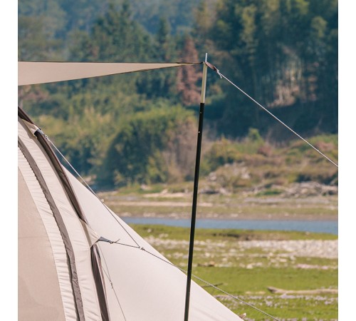 Стойки для тента Naturehike NH22PJ040 алюминиевый сплав 1,7-2.0 м, 4 секции (2шт), цвет черный, 6927595708712