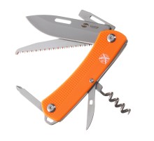 Нож перочинный Stinger, 103 мм, 10 функций, материал рукояти: АБС-пластик (оранжевый), в блистере