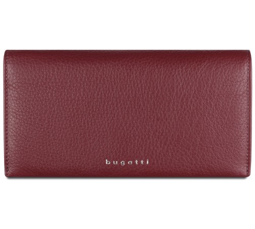 Кошелёк женский BUGATTI Lady Top, красный, натуральная воловья кожа, 19,5х2х10 см