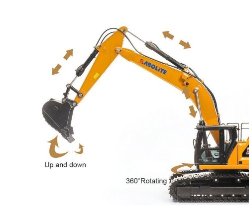Радиоуправляемый экскаватор с гидравлической системой HUI NA TOYS 2.4G 22CH 1/16 RTR
