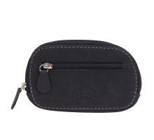 Ключница KLONDIKE Yukon, натуральная кожа в черном цвете, 11,5 х 2 х 7,5 см