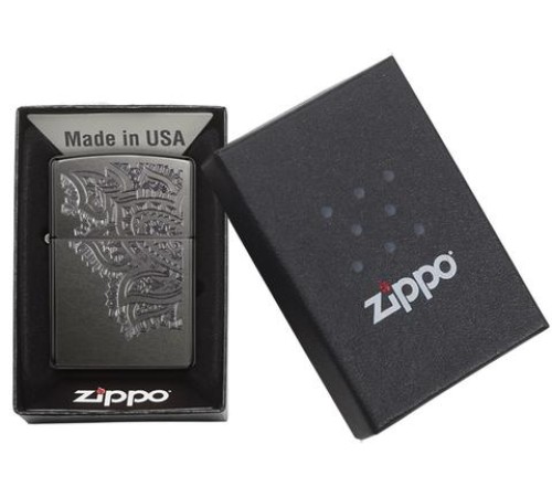 Зажигалка ZIPPO Classic с покрытием Gray, латунь/сталь, серая, матовая, 38x13x57 мм