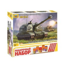 Сборная модель ZVEZDA Российская 152-мм гаубица МСТА-С, подарочный набор, 1/72