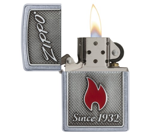 Зажигалка ZIPPO Classic с покрытием Street Chrome, латунь/сталь, серебристая, матовая, 36x12x56 мм