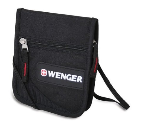 Кошелёк на шею WENGER, чёрный, 14х2х16 см