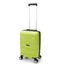 Чемодан TORBER В Отпуск, салатовый, полипропилен, 33 х 22 х 53 см, 35 л