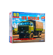 Сборная модель AVD IFA W50LA бортовой (с тентом), 1/43