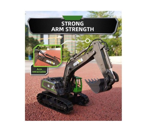 Радиоуправляемый экскаватор HUI NA TOYS, синий 2.4G 9CH 1/18 RTR