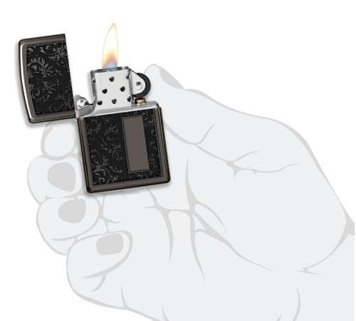 Зажигалка ZIPPO Лучшая цена 2022 с покрытием Black Ice®, латунь/сталь, чёрная, 38x13x57 мм