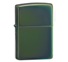 Зажигалка ZIPPO Classic с покрытием Chameleon™, латунь/сталь, зелёная, глянцевая, 38x13x57 мм
