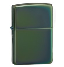 Зажигалка ZIPPO Classic с покрытием Chameleon™, латунь/сталь, зелёная, глянцевая, 38x13x57 мм