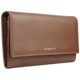 Кошелёк женский BUGATTI Lady Top, коньячный, натуральная воловья кожа, 20х2,5х10,5 см