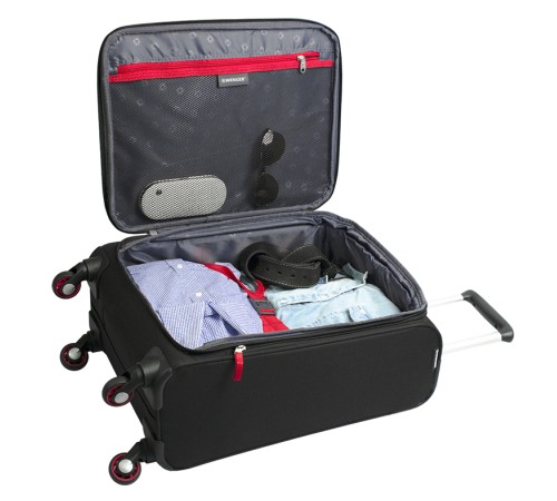 Чемодан WENGER AROSA, черный, полиэстер 750x750D добби, 35 x 21 x 58 см, 30 л