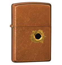Зажигалка ZIPPO Bullet с покрытием Toffee™, латунь/сталь, светло-коричневая, матовая, 38x13x57 мм