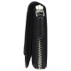 Кошелёк женский BUGATTI Lady Top, на молнии, чёрный, натуральная воловья кожа, 12х2,5х9 см