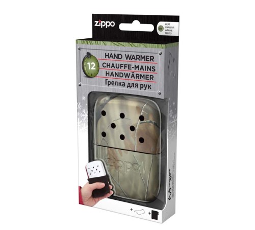 Каталитическая грелка ZIPPO, алюминий с покрытием REALTREE®, камуфляж, матовая, на 12 ч, 66x13x99 мм