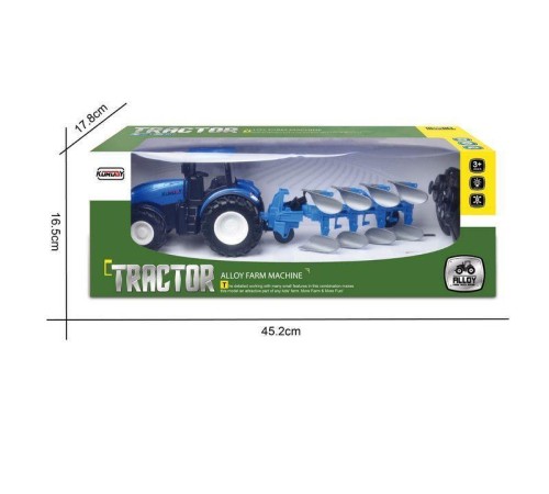 Р/У фермерский трактор Korody с плугом, мет. кузов, широкие колеса 1/24 2.4G 6CH RTR