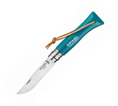 Нож Opinel №6 Trekking, нержавеющая сталь, бирюзовый, 002200