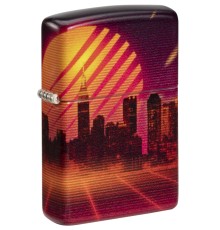 Зажигалка ZIPPO Cyber City с покрытием 540 Matte, латунь/сталь, оранжевая 38x13x57 мм