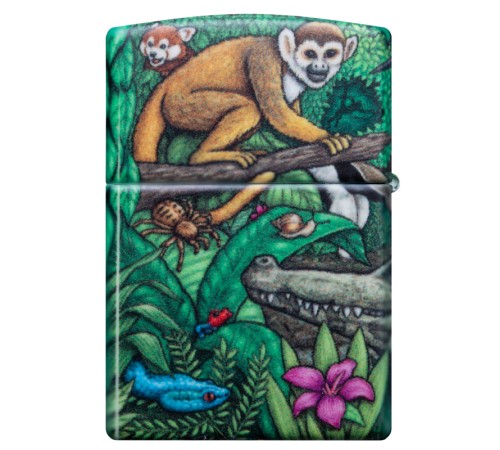Набор из двух зажигалок ZIPPO Загадки леса с покрытием Glow-in-the-Dark Green, зелёные, глянецевые