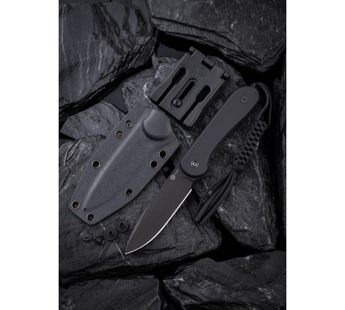 Нож CIVIVI Fixed Blade Elementum D2 Steel Black Stonewash Handle G10 Black