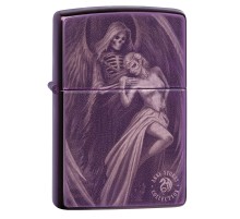 Зажигалка ZIPPO Anne Stokes с покрытием Abyss™, латунь/сталь, сиреневая, глянцевая, 38x13x57 мм