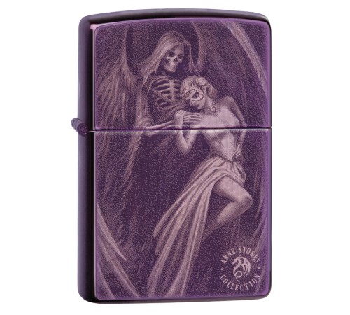 Зажигалка ZIPPO Anne Stokes с покрытием Abyss™, латунь/сталь, сиреневая, глянцевая, 38x13x57 мм