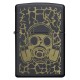 Зажигалка ZIPPO Skull Gas Mask с покрытием Black Matte, латунь/сталь, чёрная, матовая, 38x13x57 мм