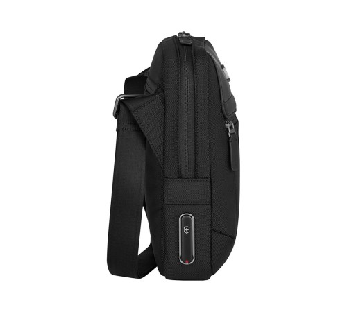 Сумка через плечо VICTORINOX Architecture Urban2 Crossbody Bag, черный, полиэстер/кожа, 22x9x28 см, 6 л