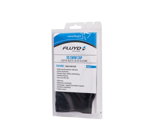 Шапочка для плавания в бассейне FLUYD 3D черная