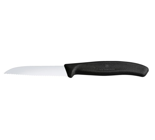 Набор из 3 ножей VICTORINOX Swiss Classic: 2 ножа для овощей 8 см, столовый нож 11 см, чёрная ручка