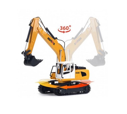 Радиоуправляемый экскаватор HUI NA TOYS 2.4G 6CH (дальность 8 м) 1/24 RTR