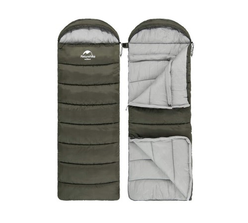 Спальный мешок Naturehike U Series Двойной хлопок осень-зима Green U350 молния слева, 6927595767238GL